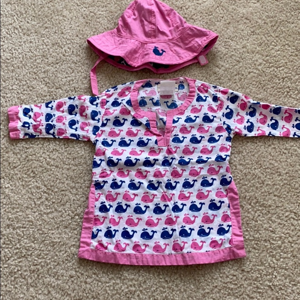 Pottery Barn Kids coverup and hat